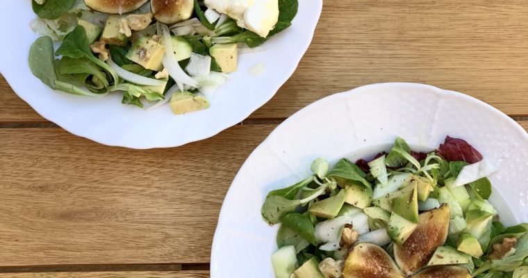 ENSALADA DE HIGOS PEPINO Y QUESO
